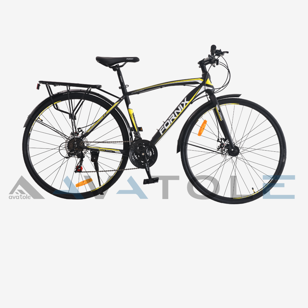 Xe đạp touring Fornix FR307 màu trắng vàng đen