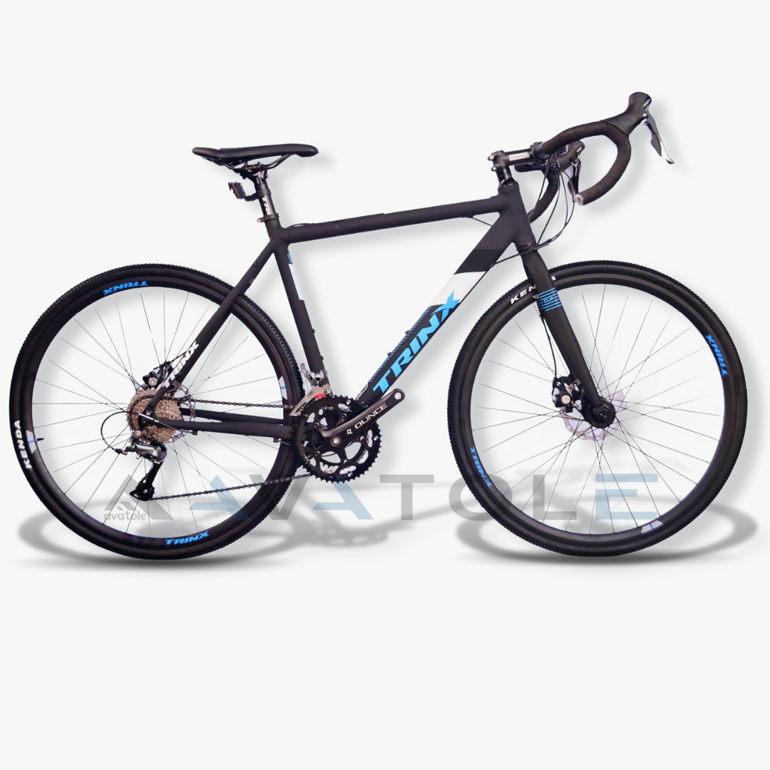 Xe đạp đua TrinX Climber 1.1 màu trắng xanh dương đen