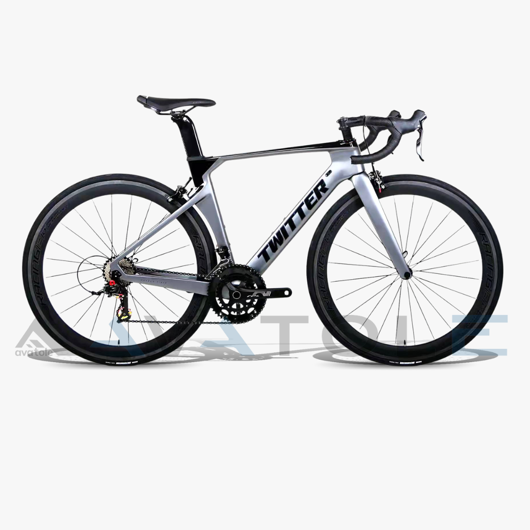 Xe đạp đua 2022 Twitter R5 Carbon Retrospec màu đen bạc