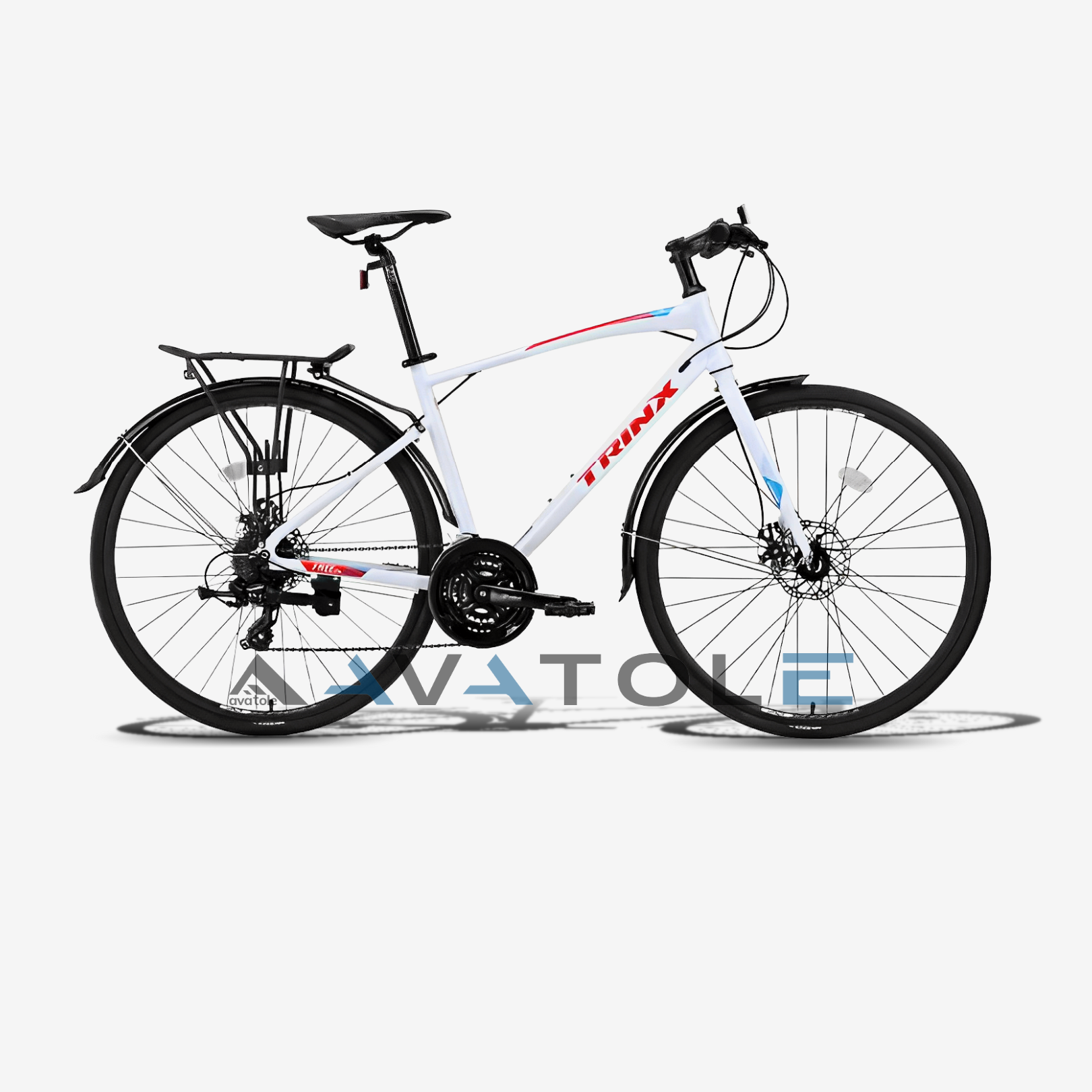 Xe đạp touring TrinX Free 2.4 màu đỏ trắng