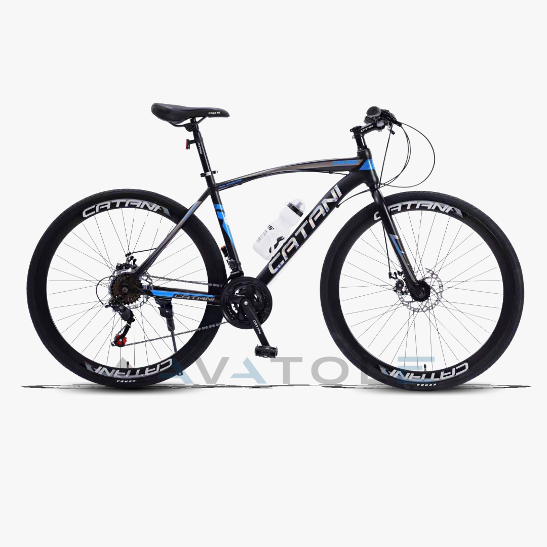 Xe đạp đường trường Catani 700c TR3.0 màu trắng xanh dương đen