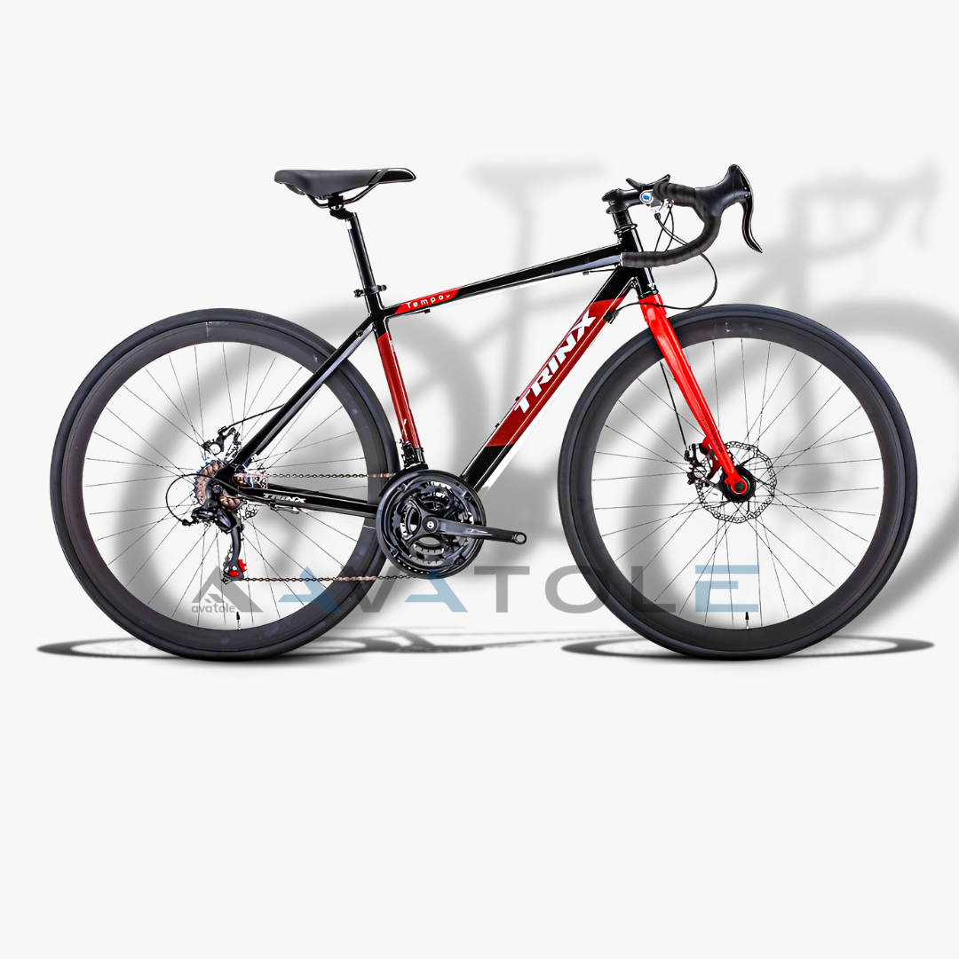 Xe đạp đua 2023 TrinX Tempo 1.1 màu trắng đỏ đen