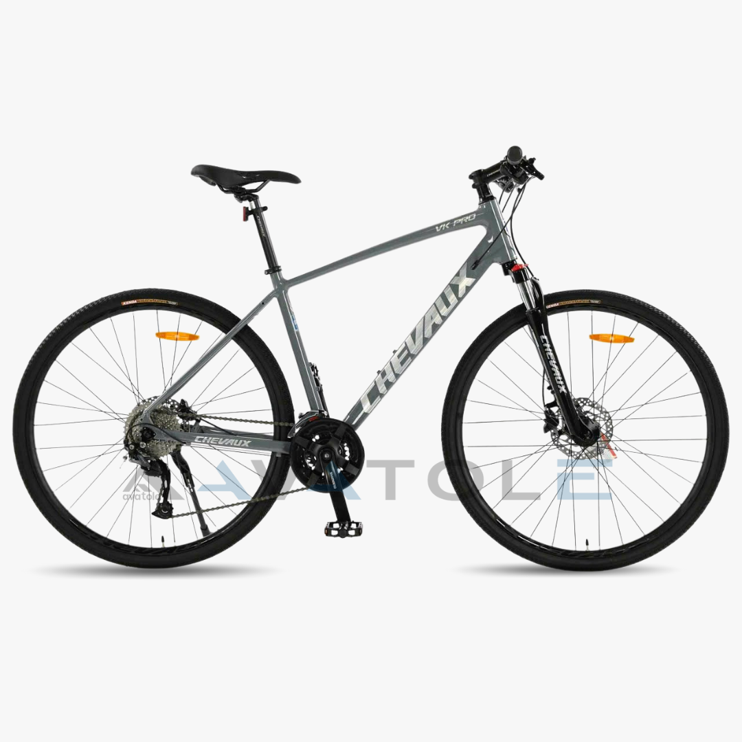 Xe đạp hybrid Chevaux VK Pro màu trắng xám xi măng