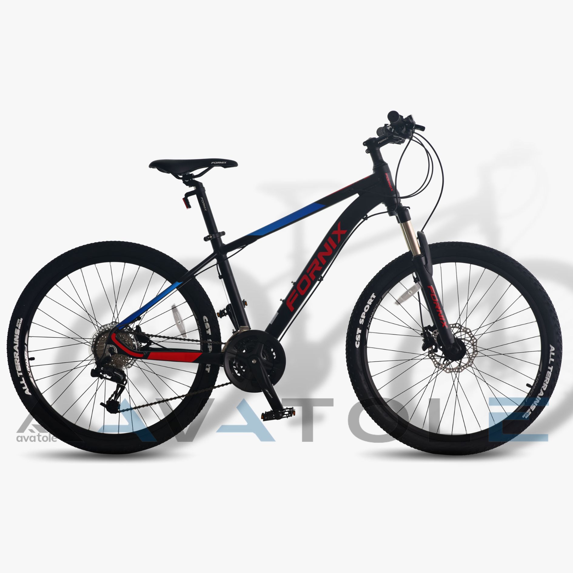 Xe đạp địa hình Fornix M5 màu đỏ xanh dương đen
