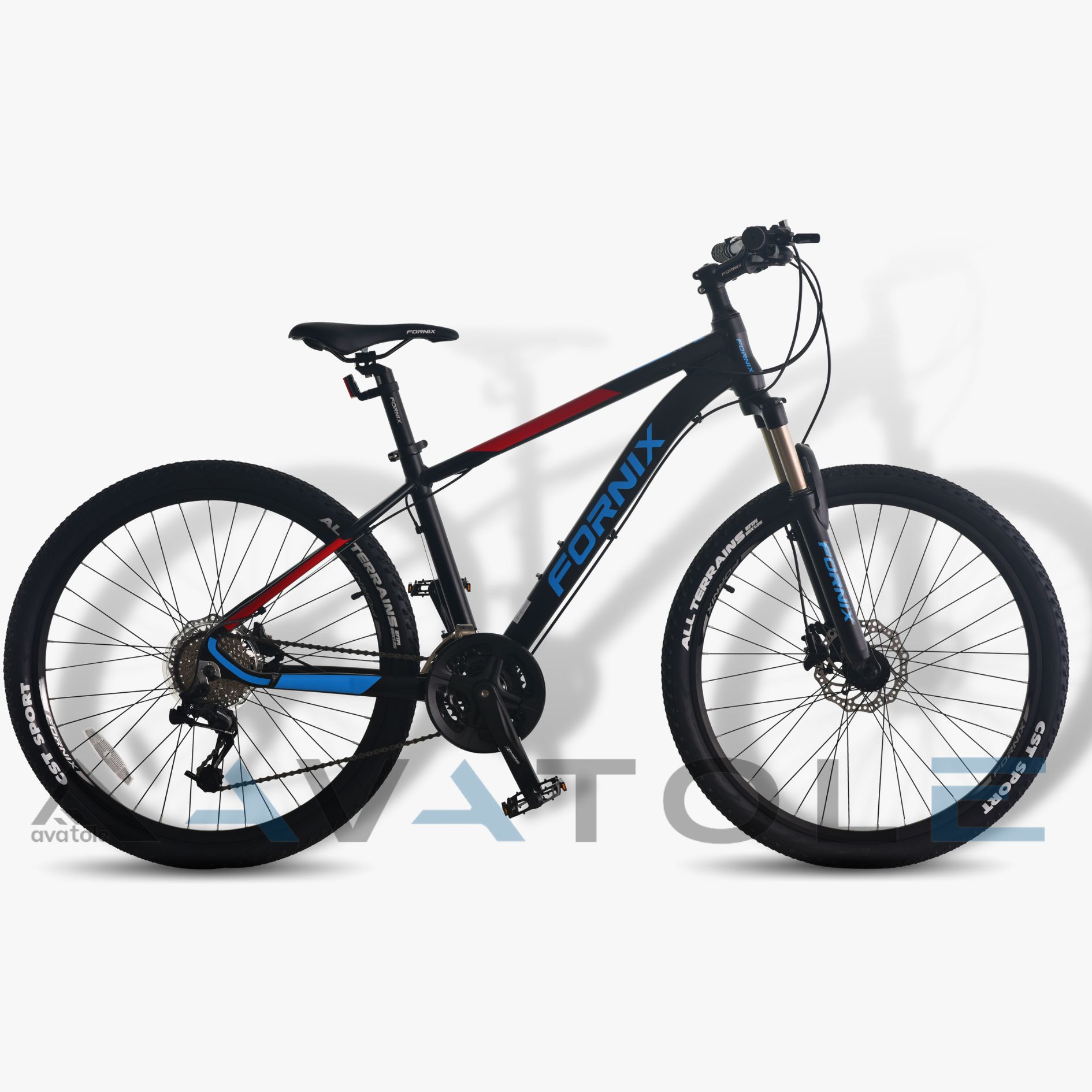Xe đạp địa hình Fornix M5 màu xanh dương đỏ đen