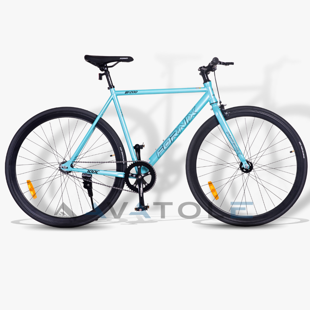 Xe đạp Fixed Gear 2023 Fornix BF200 màu xanh lơ