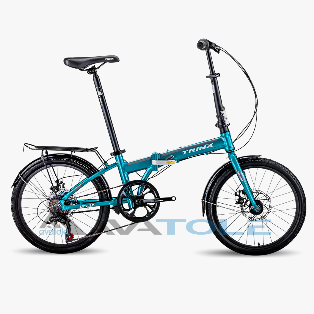 Xe đạp gấp TrinX Life 2.0 màu xanh ngọc