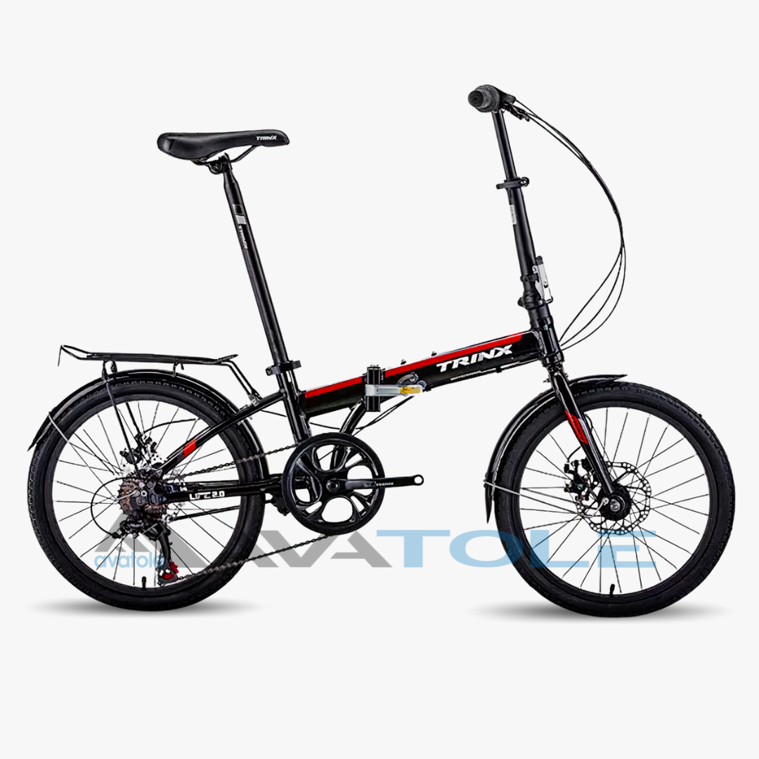 Xe đạp gấp TrinX Life 2.0 màu đỏ đen