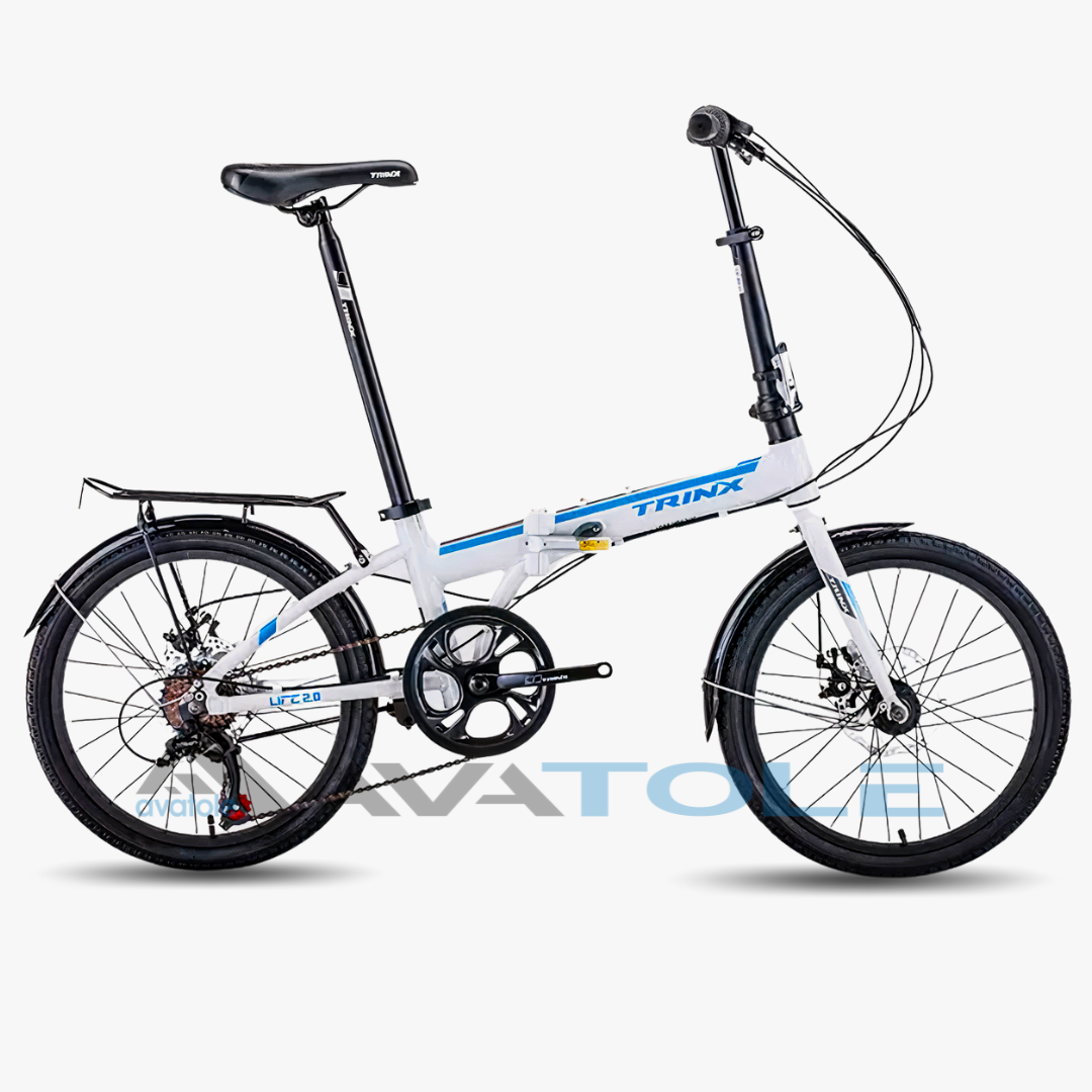 Xe đạp gấp TrinX Life 2.0 màu xanh dương trắng
