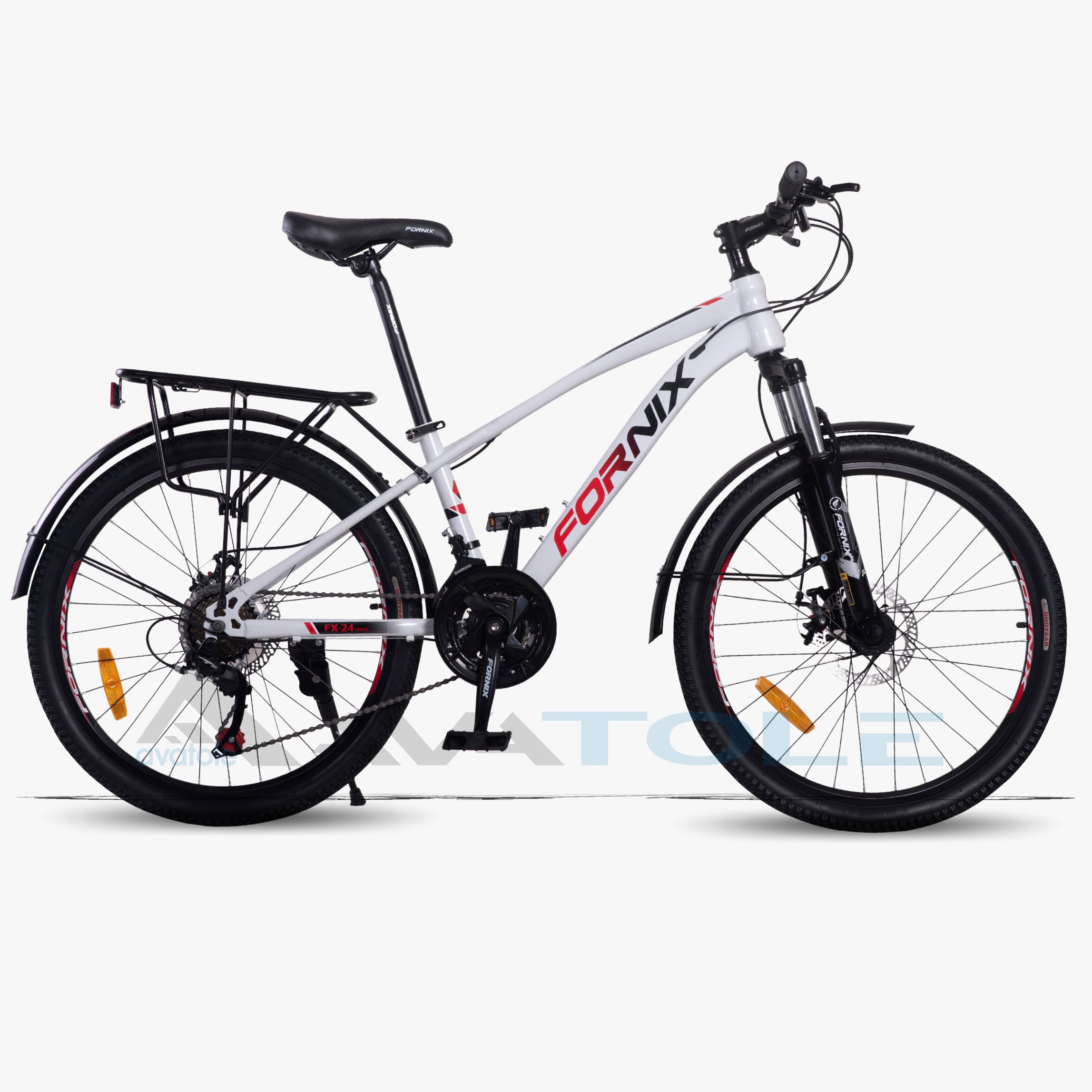 Xe đạp địa hình 2024 Fornix FX24 màu đỏ đen trắng