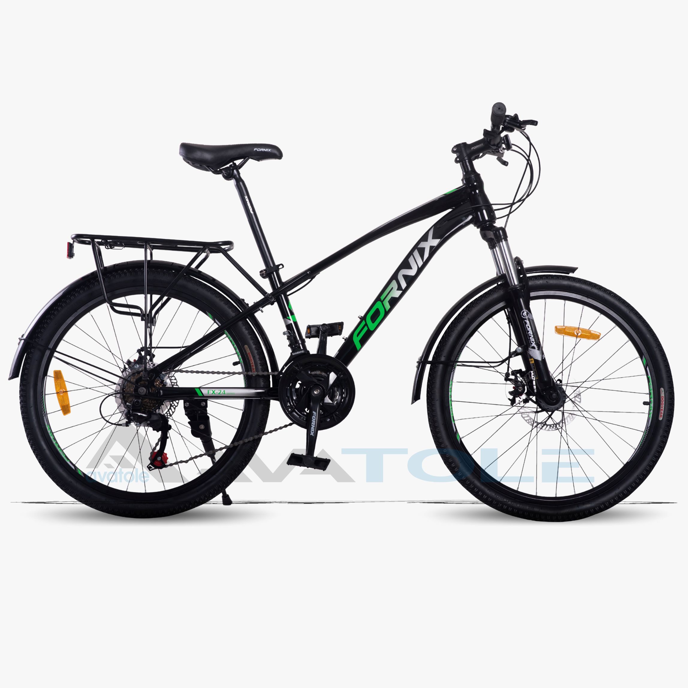 Xe đạp địa hình 2024 Fornix FX24 màu xanh lá trắng đen