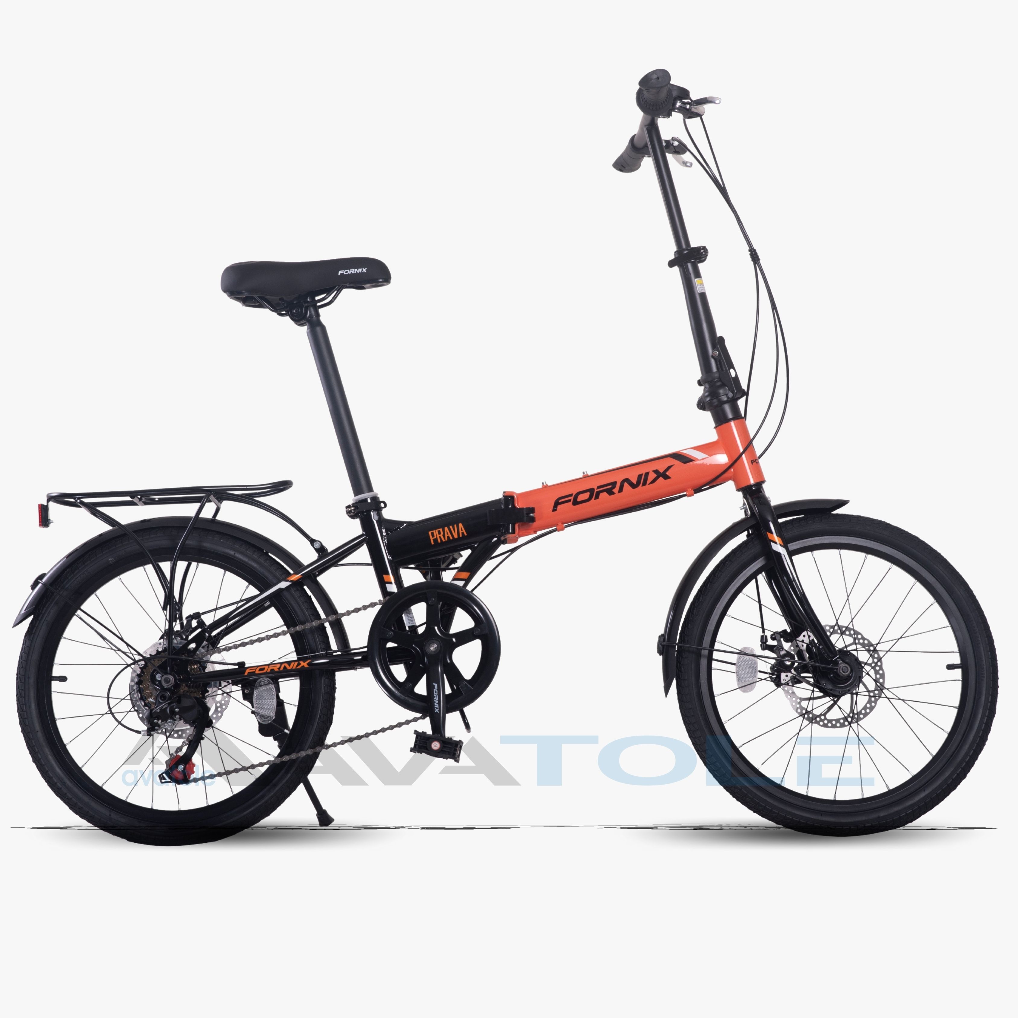 Xe đạp gấp 2023 Fornix Prava New màu cam đen