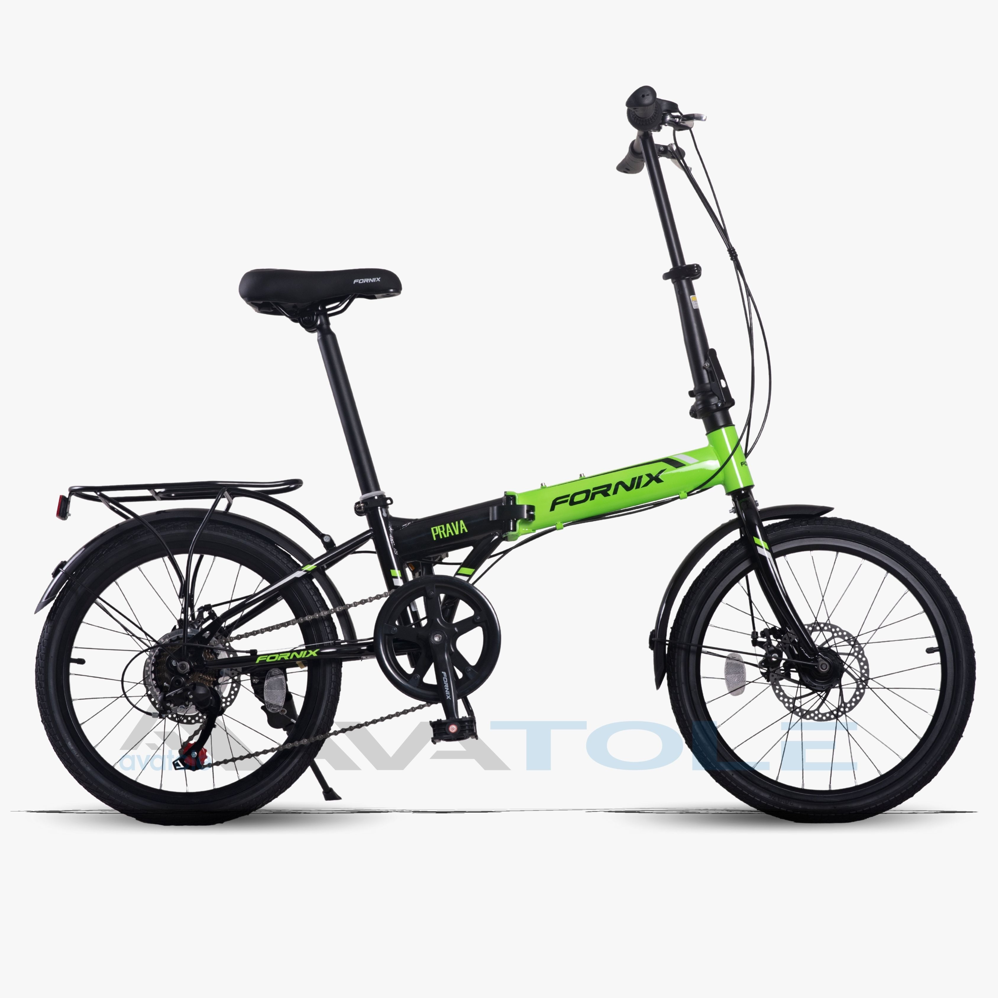Xe đạp gấp 2023 Fornix Prava New màu xanh lá đen