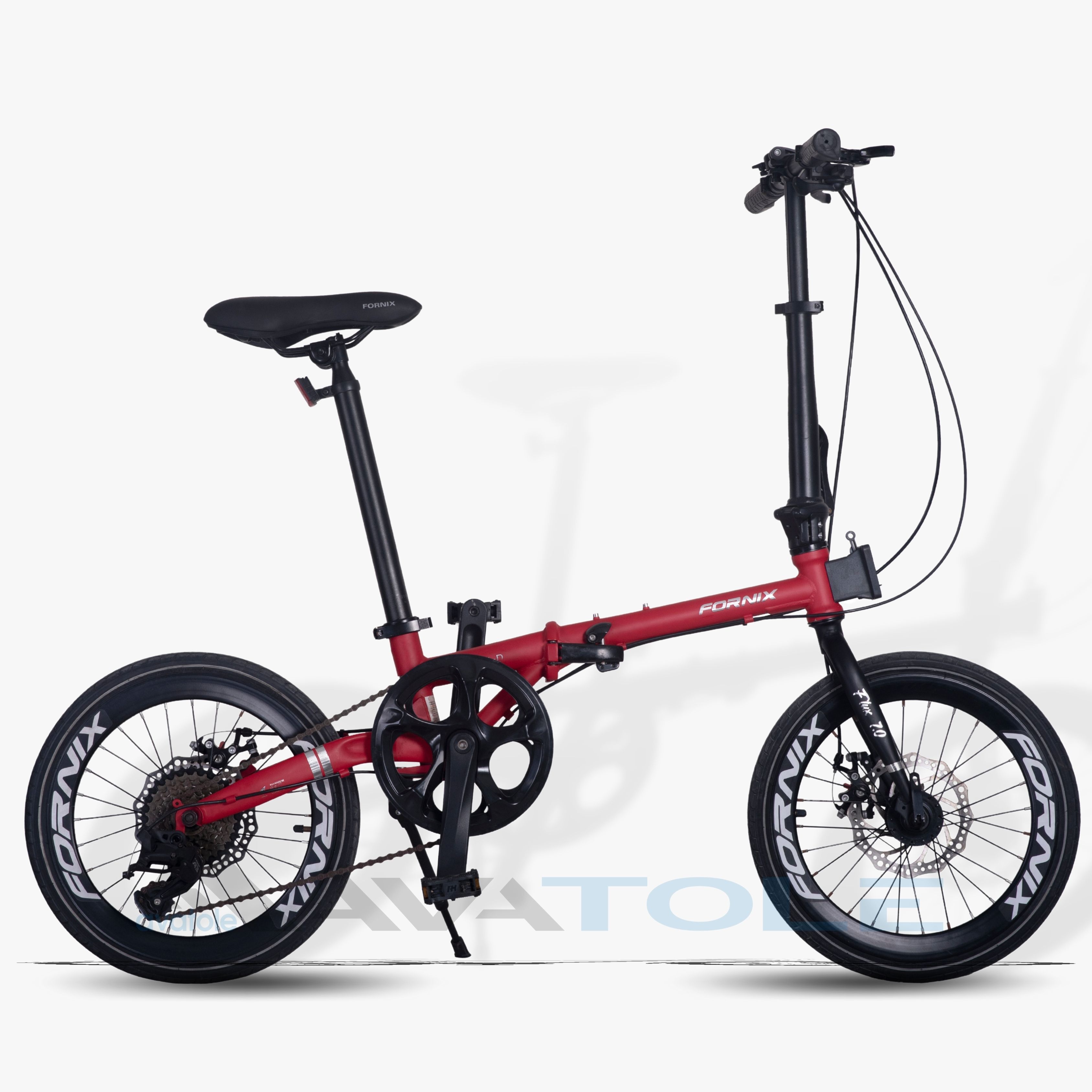Xe đạp gấp Fornix F160 màu đỏ