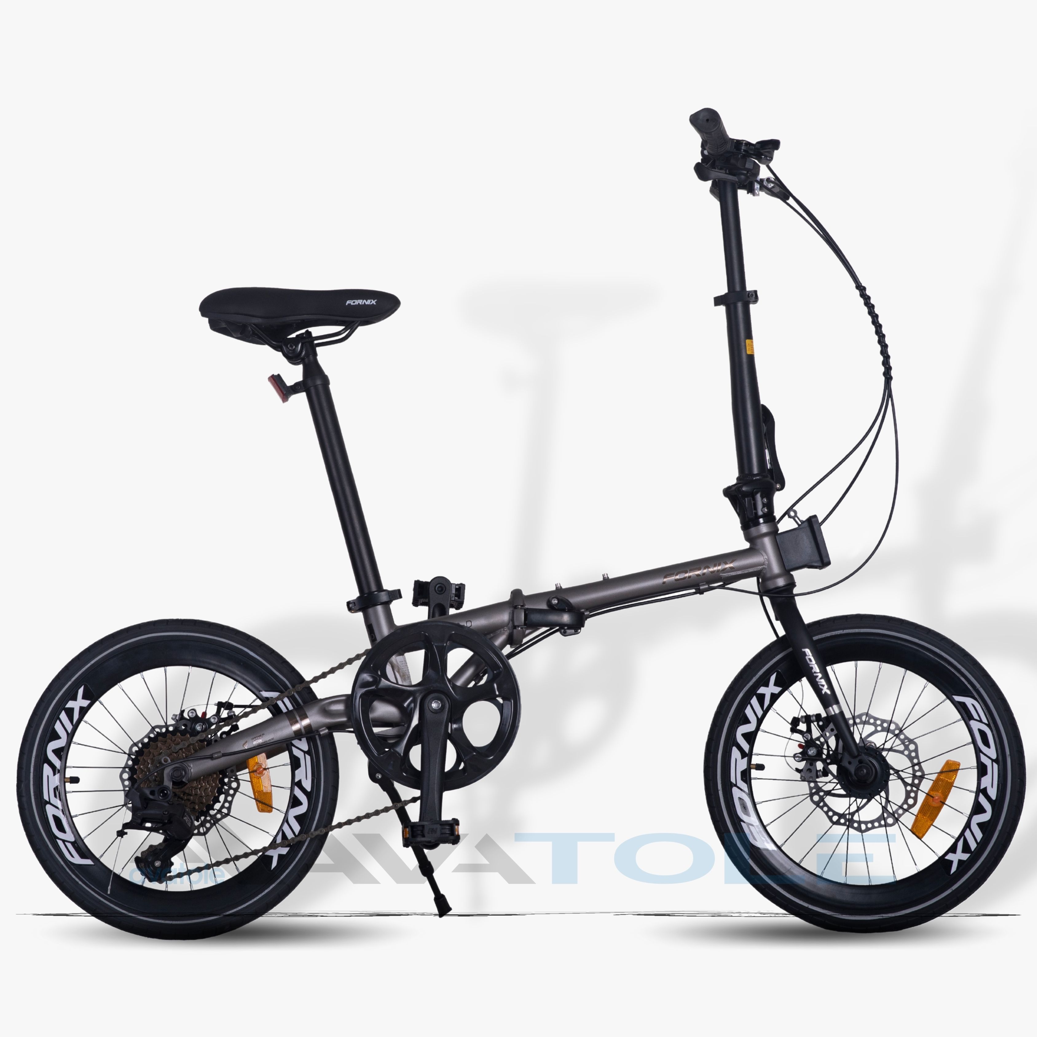 Xe đạp gấp Fornix F160 màu ghi
