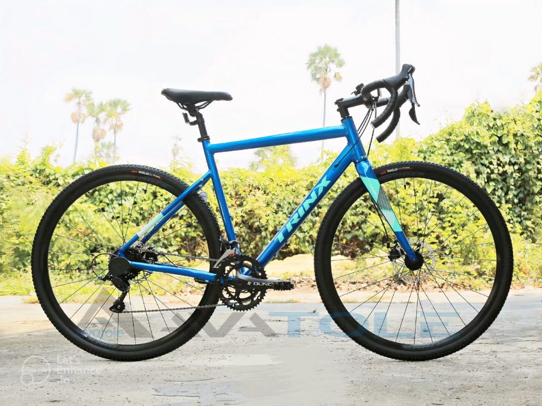 Xe đạp Gravel 2024 TrinX Climber 2.3 màu xanh lơ xanh dương