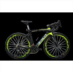 Xe đạp đua Sava Carbon Pro 6.0 màu xám xanh lá đen