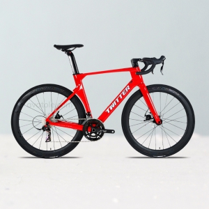 Xe đạp đua Twitter R10 Shimano Claris R2000 Disc màu Đỏ