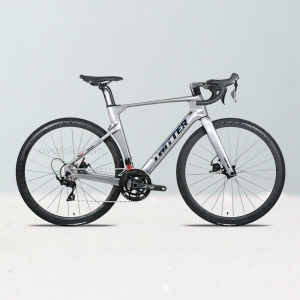 Xe đạp đua Twitter R10 Shimano Claris R2000 Disc màu Ghi Bạc