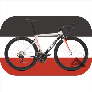Xe đạp đua SAVA WARWIND8 màu đen trắng đỏ
