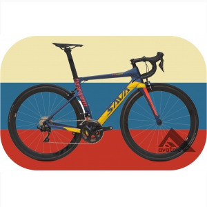 Xe đạp đua SAVA WARWIND8 màu vàng xanh dương đen