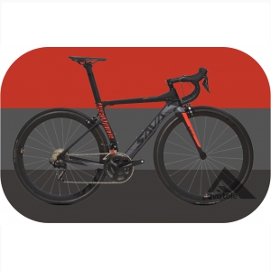 Xe đạp đua SAVA WARWIND8 màu đen xám đỏ