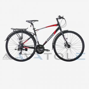 Xe đạp touring TrinX Free 2.0 màu xám đỏ đen