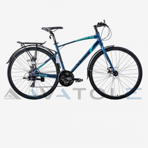 Xe đạp touring TrinX Free 2.4 màu đen xanh ngọc