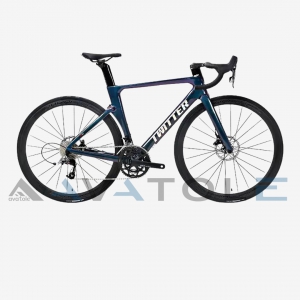 Xe đạp đua 2023 Twitter Aurora Carbon Shimano 105 R7000 màu bạc đổi màu