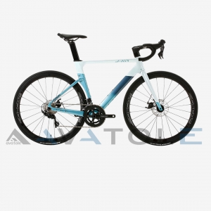 Xe đạp đua Java Jair Fuoco Carbon Disc Shimano 105 R7000 màu trắng xanh dương