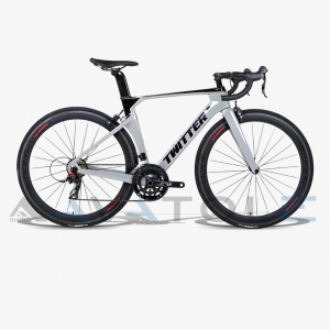 Xe đạp đua 2022 Twitter R5 Carbon Retrospec màu đen xám xi măng
