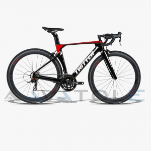 Xe đạp đua 2022 Twitter R5 Carbon Retrospec màu trắng đỏ đen