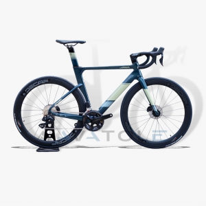 Xe đạp đua Java Fuoco Top Disc màu xám xi măng xanh rêu