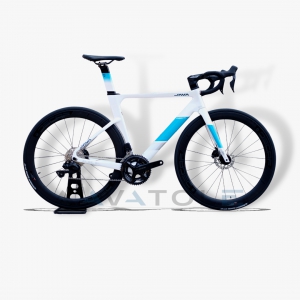 Xe đạp đua Java Fuoco Top Disc màu xanh dương trắng